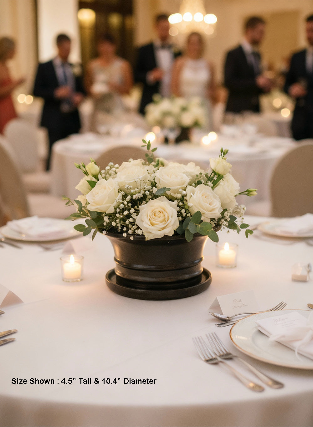 TaoShan Oval Ceramic Planter, 10.4" Diameter & 4.5" Tall