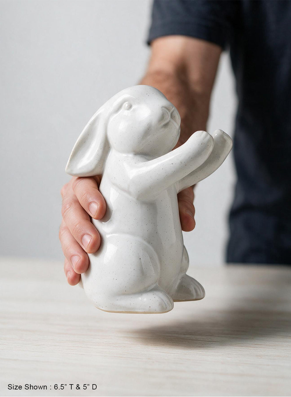 Meadow Porcelain Bunny Figurine, 5" Diameter & 6.5" Tall, Pack of 8