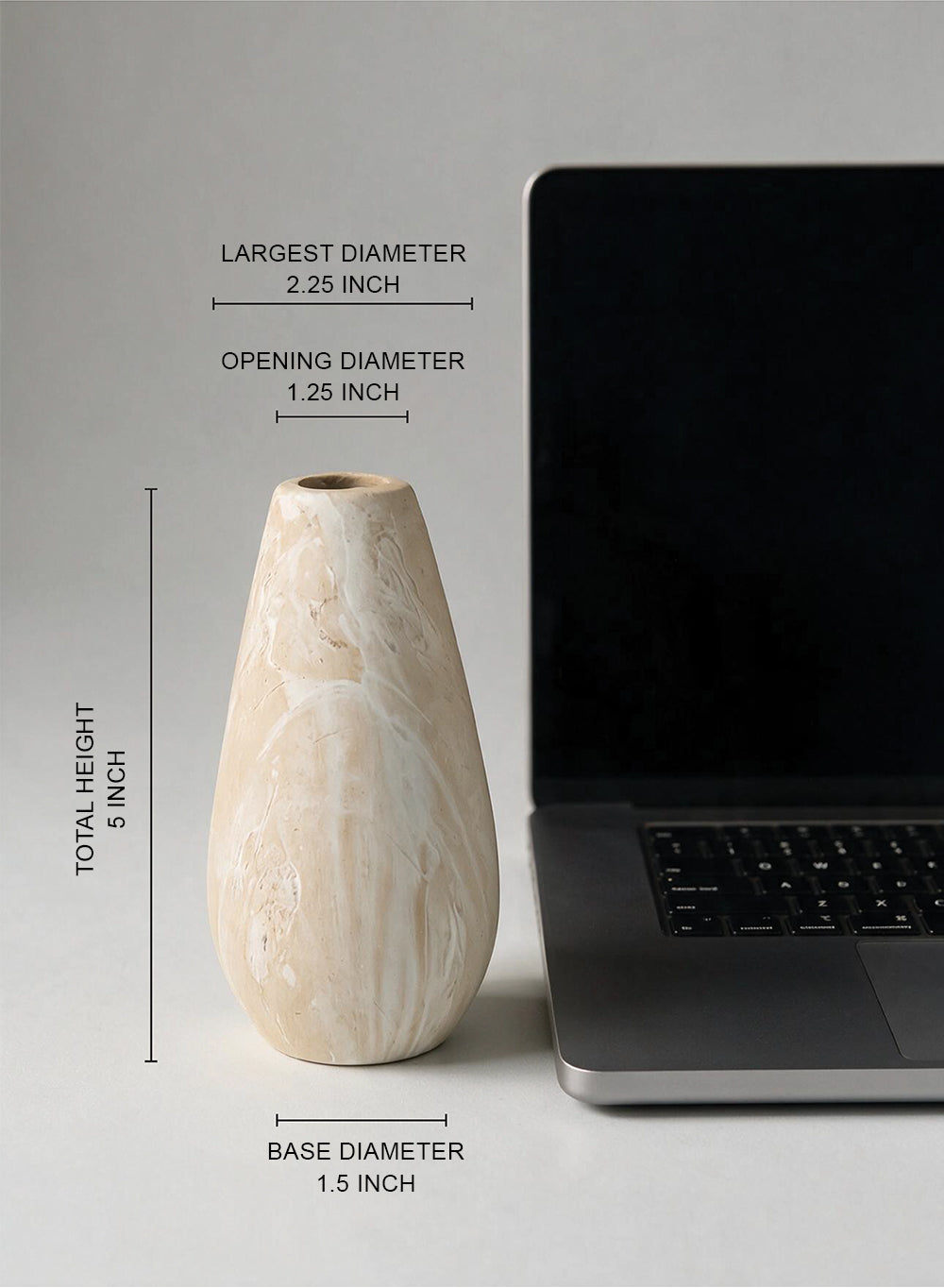 Marbled Ceramic Bud Vase Collection