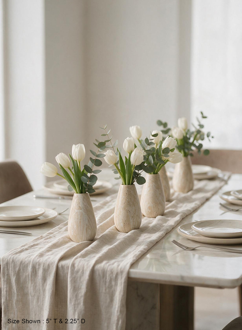 Marbled Ceramic Bud Vase Collection