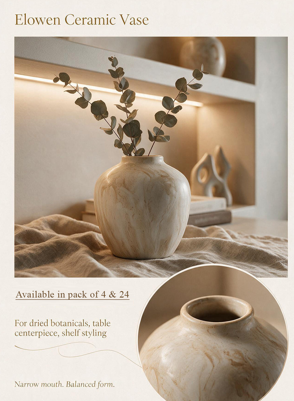 Elowen Ceramic Vase Collection