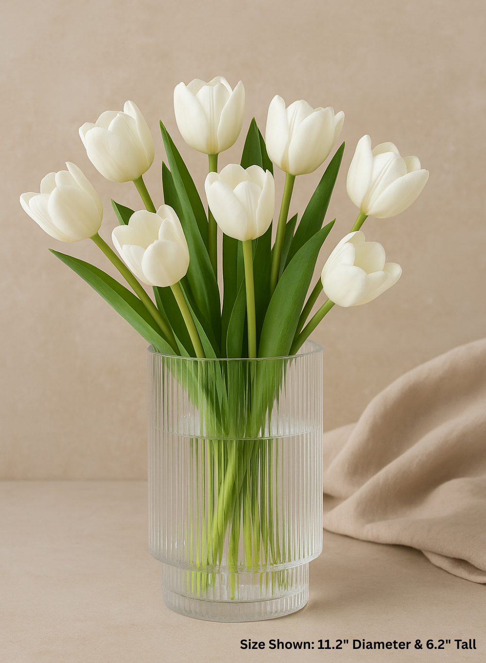 Ribbed Glass Votive Candle Holder, in 3 Colors