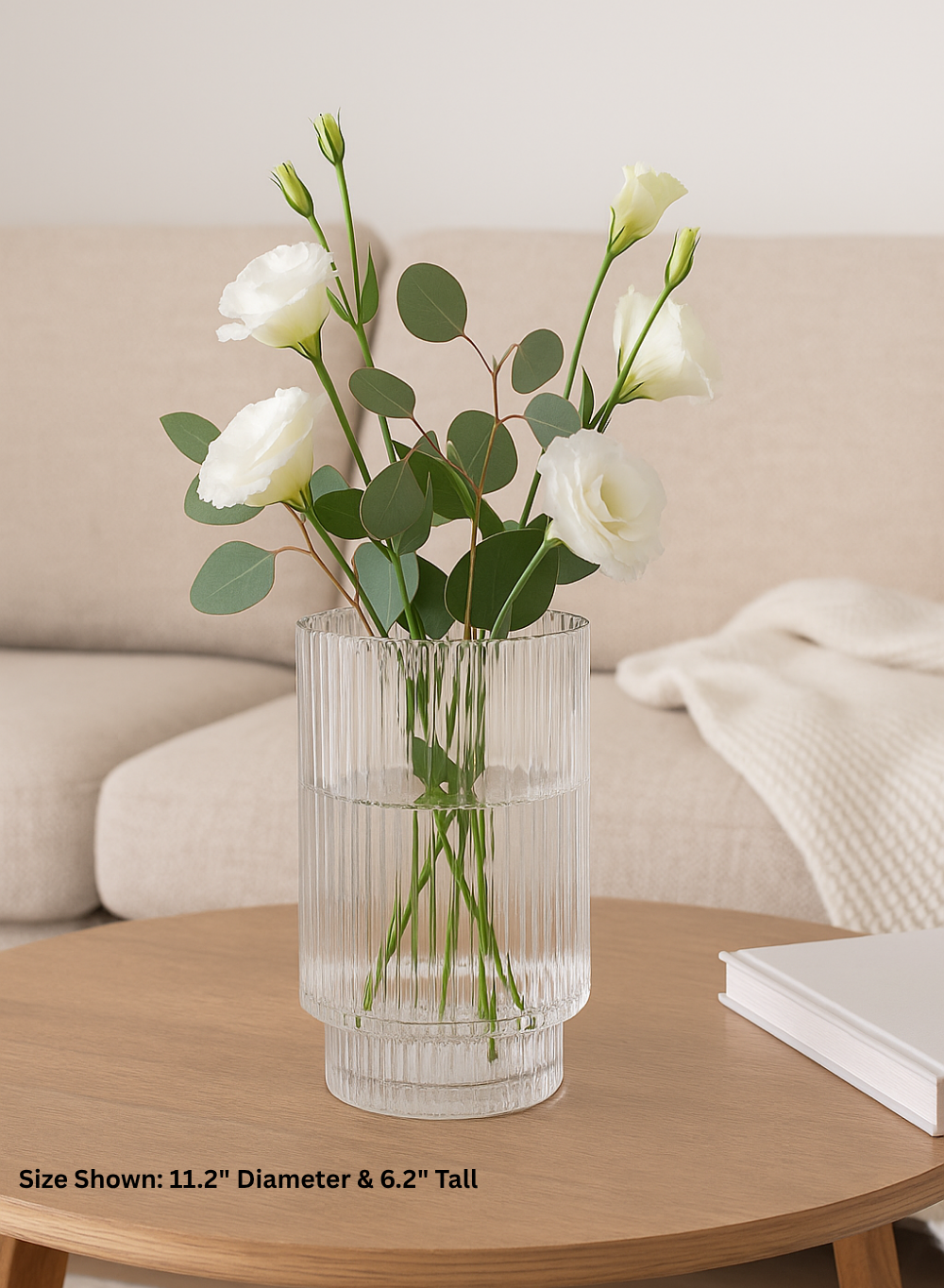 Ribbed Glass Votive Candle Holder, in 3 Colors