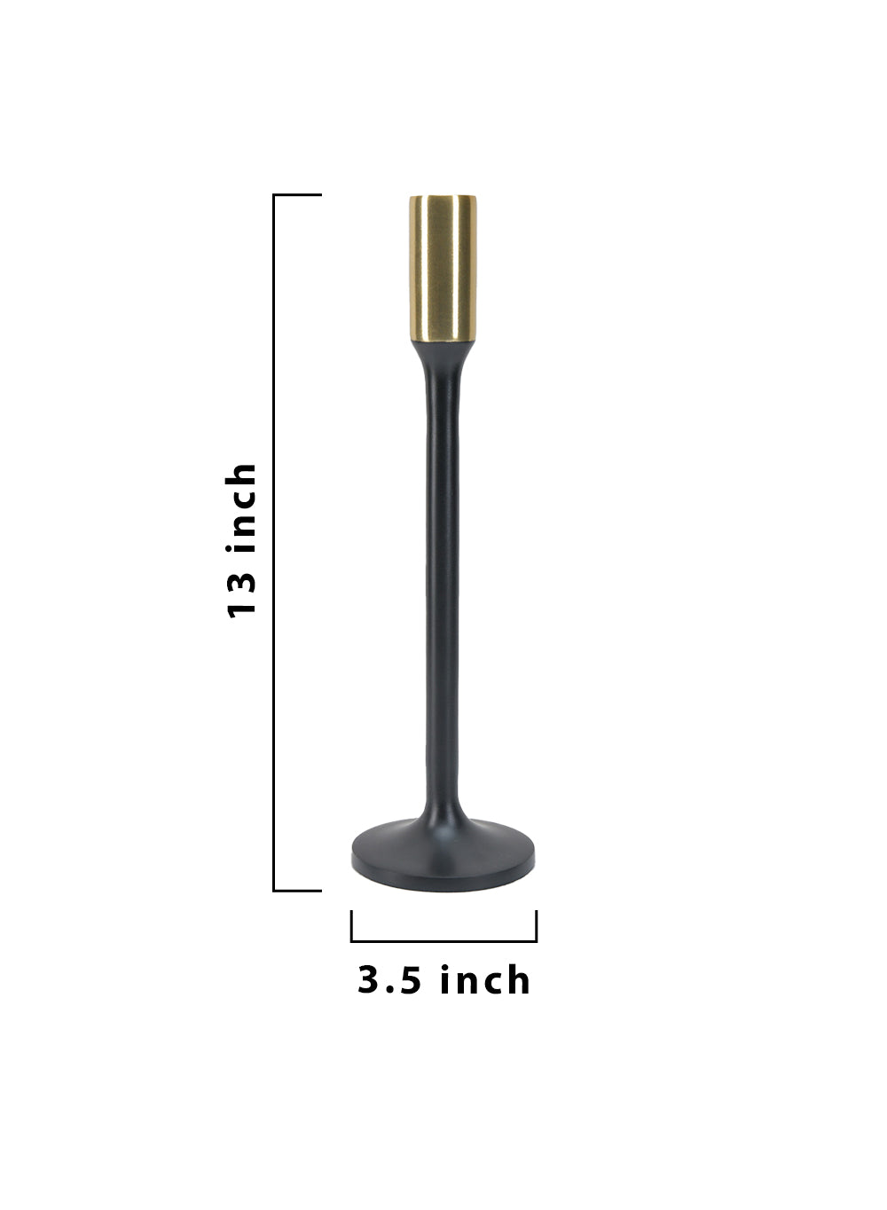 Bundle: Dual-Tone Taper Candle Holders with Ivory Candles