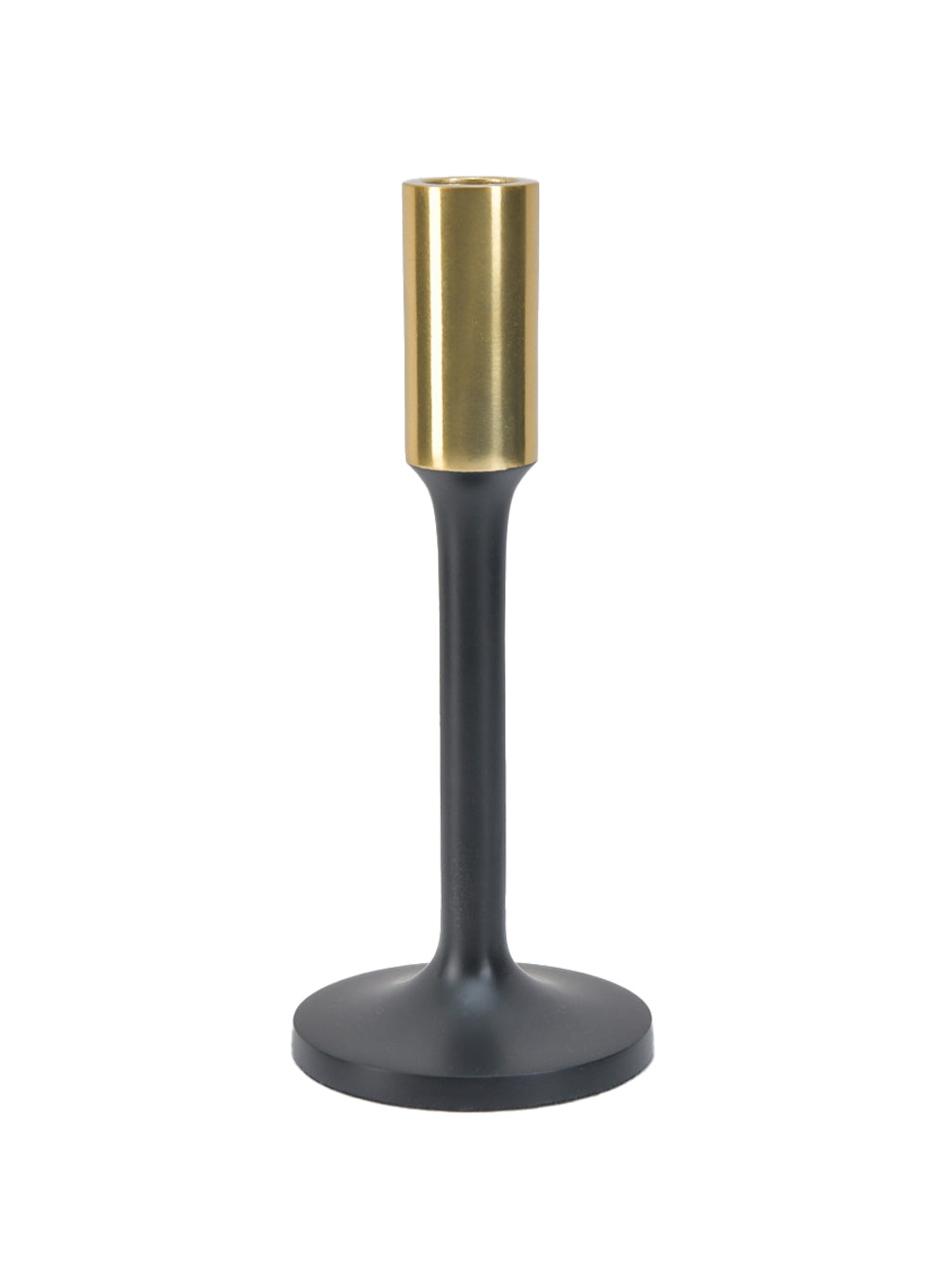 Bundle: Dual-Tone Taper Candle Holders with Ivory Candles