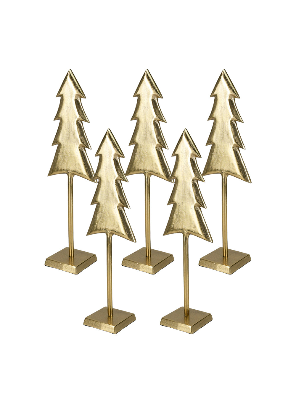 Gold Christmas Tree Decor, 6.5" Square & 22" Tall