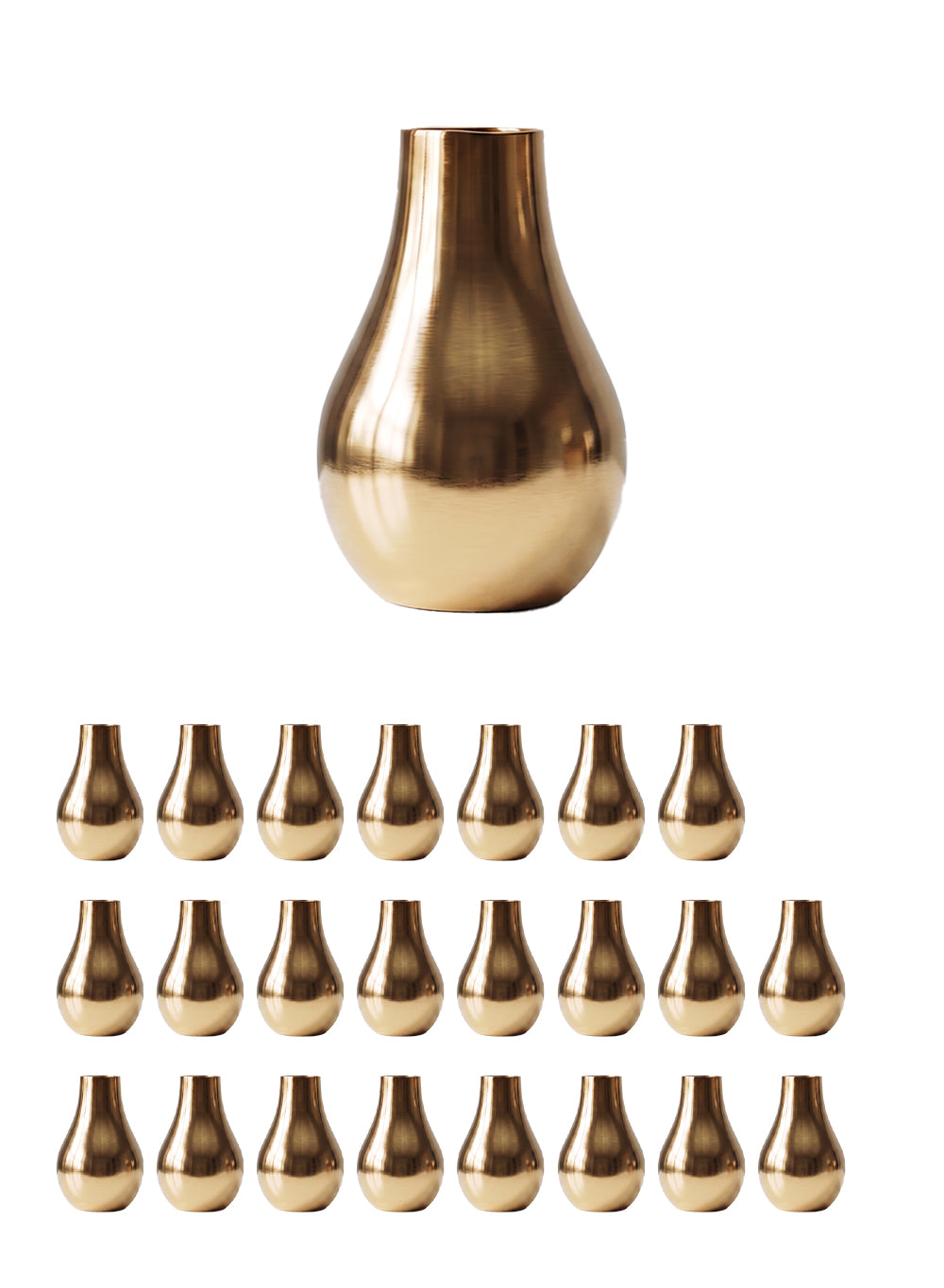 Stylish Gold Floral Bud Vase Collection