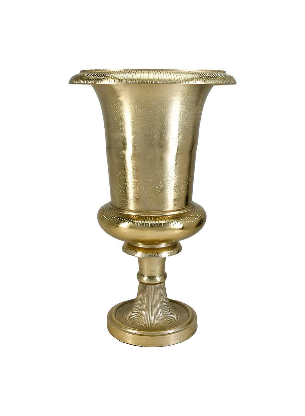 Old Gold Vintage Urn Vase, Ideal for Floral Centerpieces, Home Décor