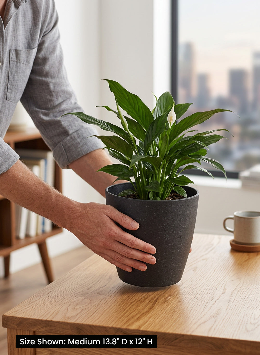 Ebon Tapered PVC Planter Pot Collection