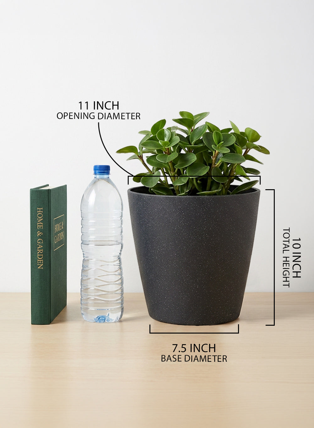 Ebon Tapered PVC Planter Pot Collection