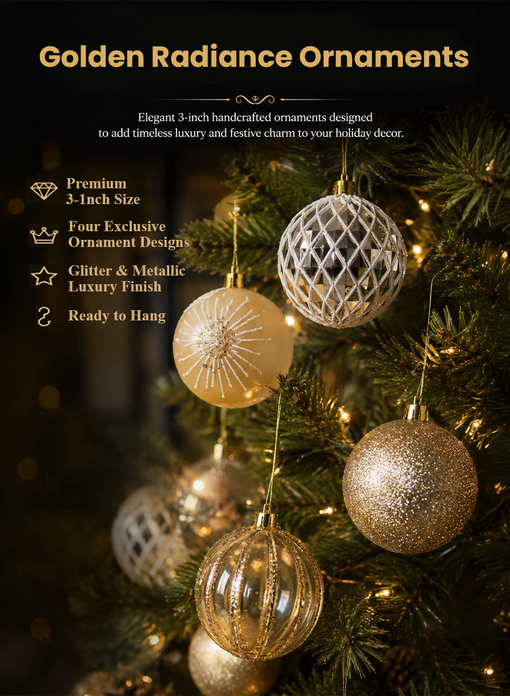 Holiday Assorted Ornament Balls Collection