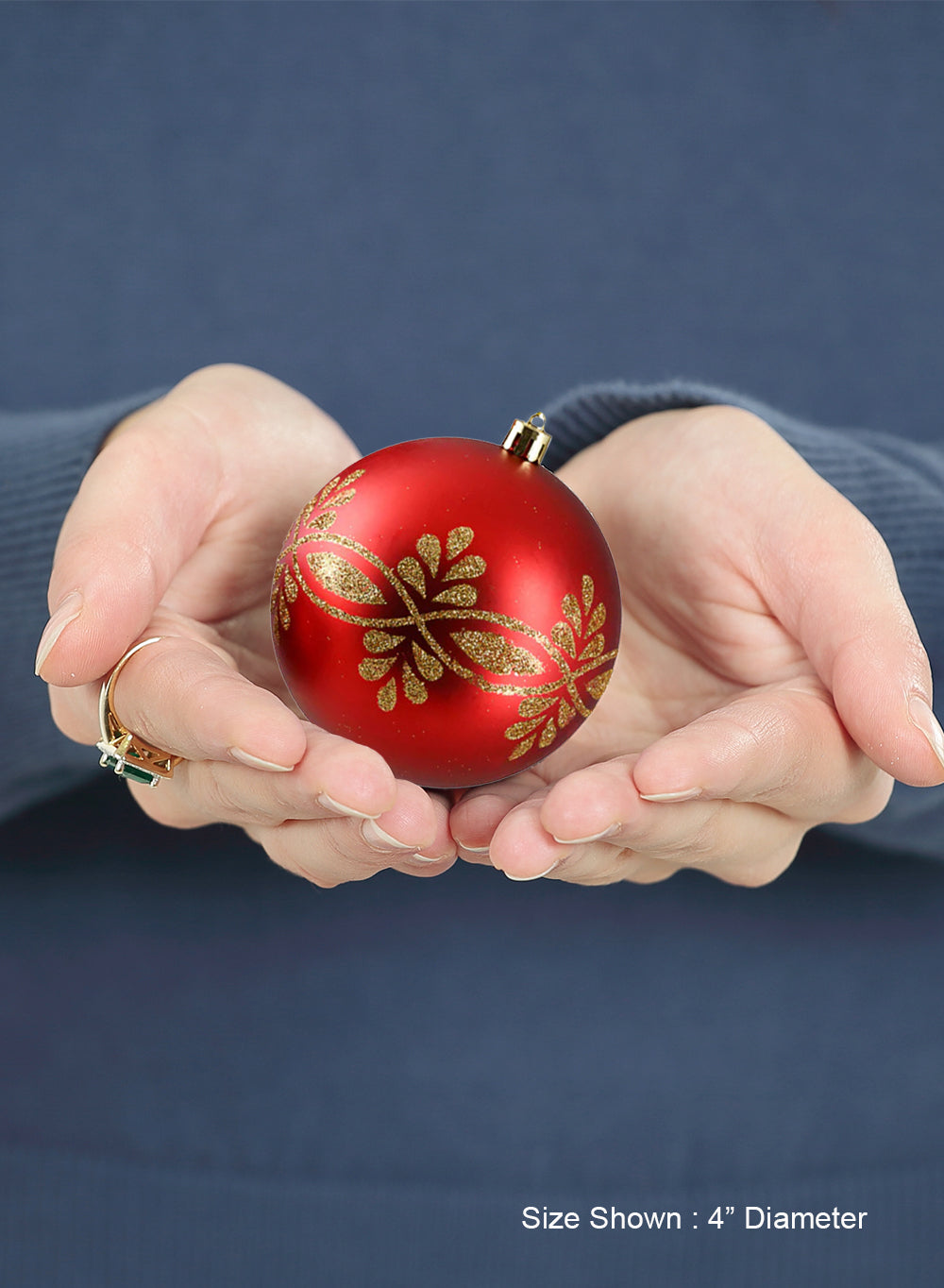 4" Red Christmas Ball Ornaments, Pack of 12