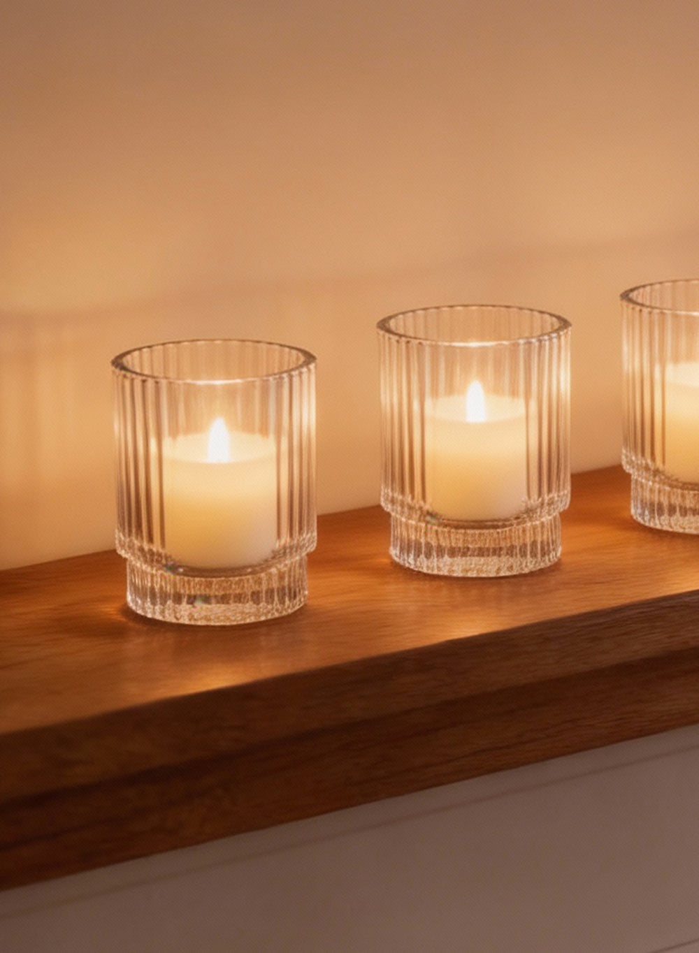 Flameless LED Votive Candles with Battery Collection
