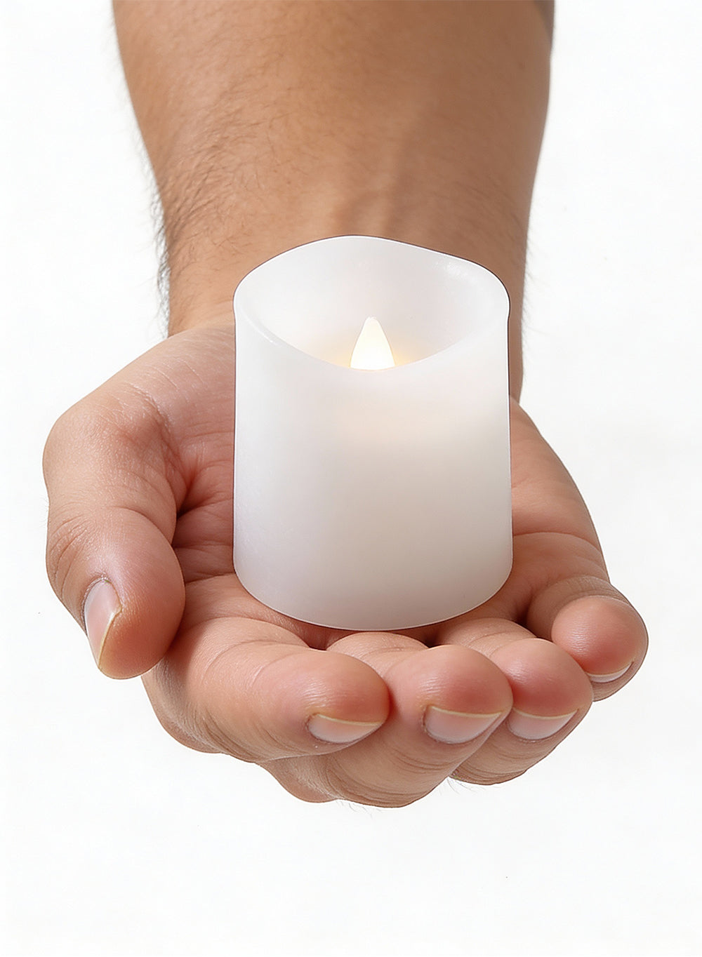 Flameless LED Votive Candles with Battery Collection