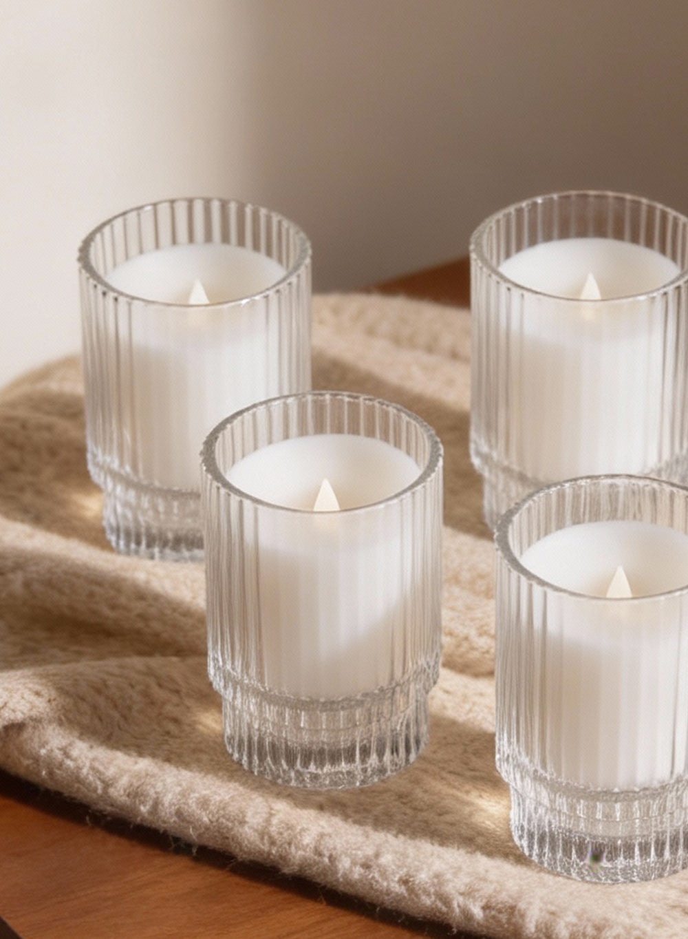 Flameless LED Votive Candles with Battery Collection