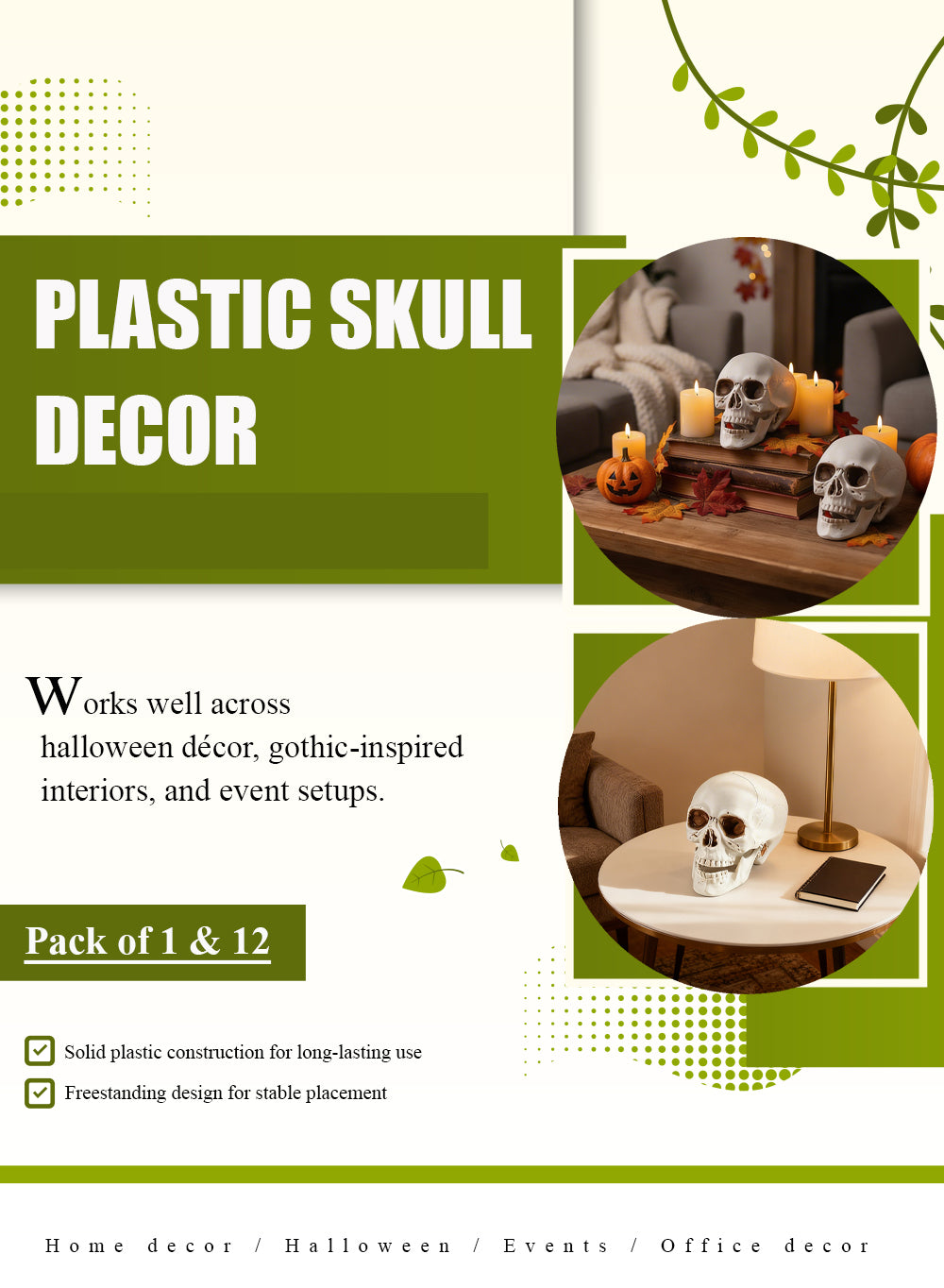 Lifelike Skull Décor Collection