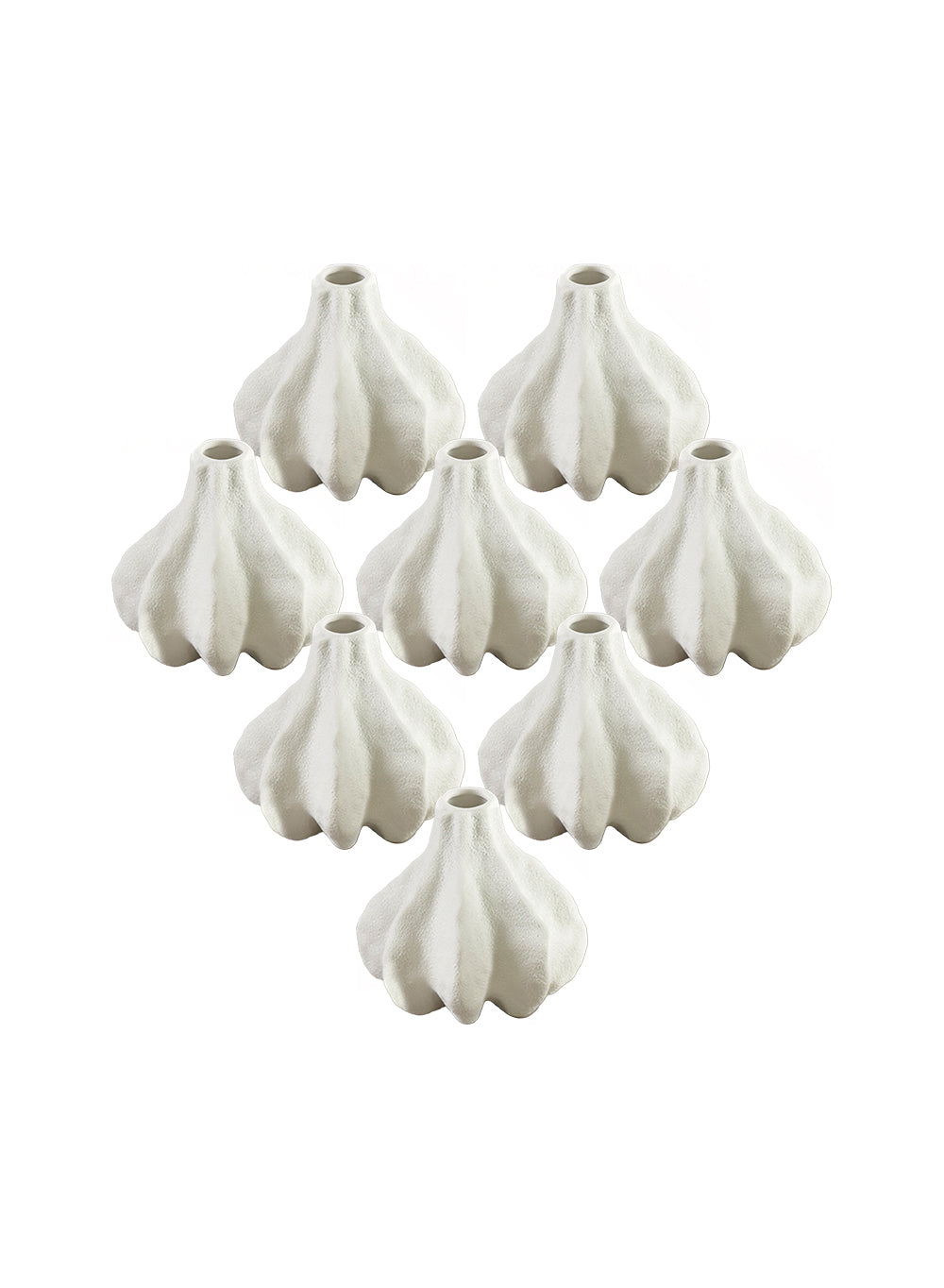 Textured Ceramic Vase – Coastal-Inspired Flower Holder, Elegant Home Decor Centerpiece