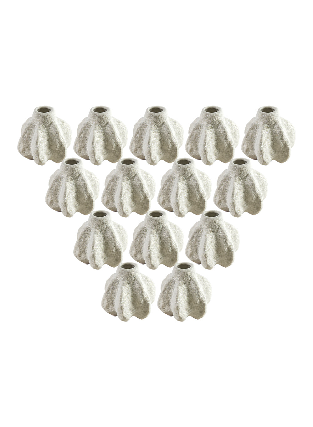 Textured Ceramic Vase – Coastal-Inspired Flower Holder, Elegant Home Decor Centerpiece