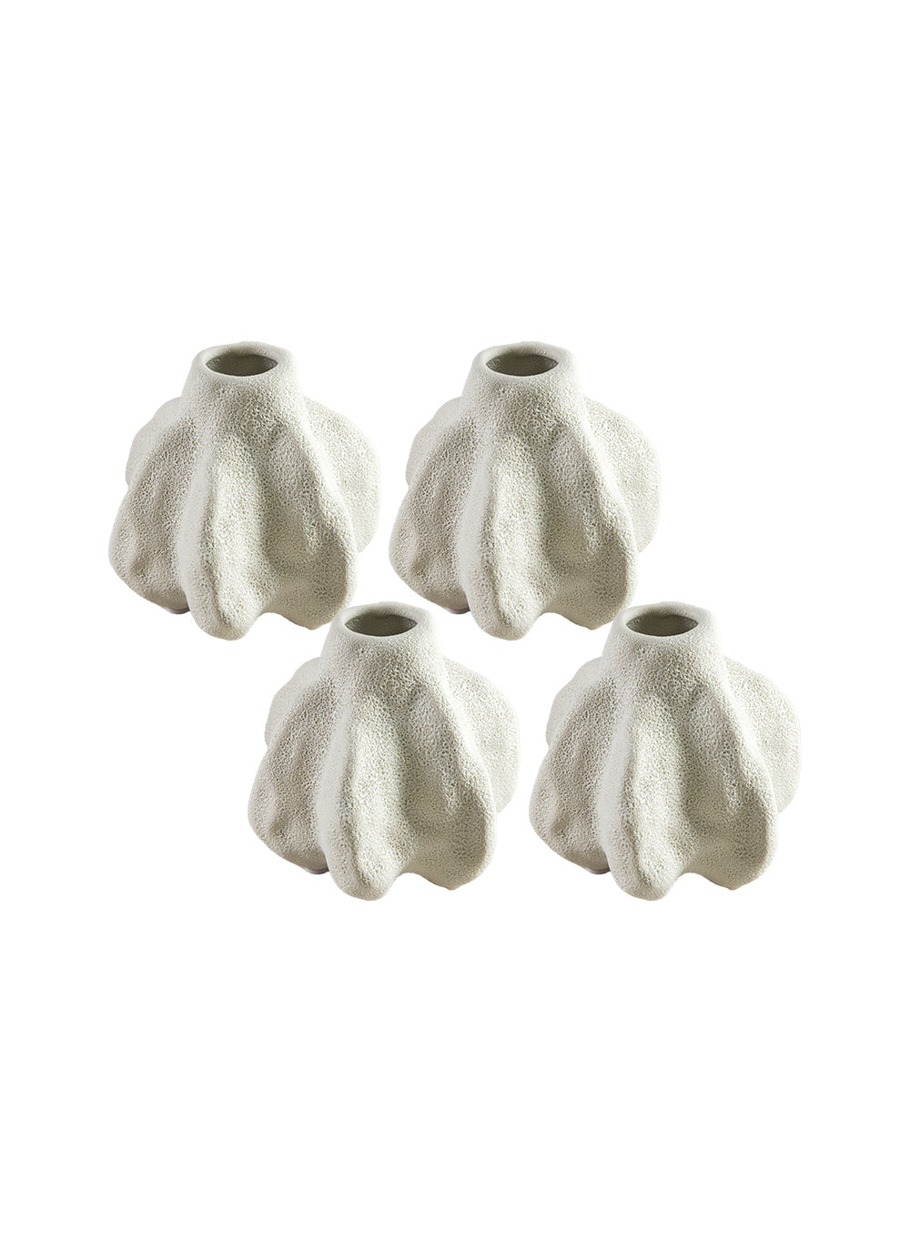 Textured Ceramic Vase – Coastal-Inspired Flower Holder, Elegant Home Decor Centerpiece