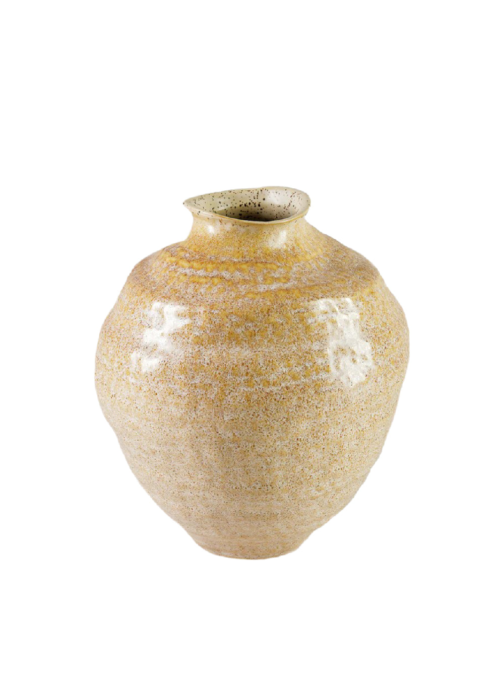 Solterra Ceramic Vase, 7.5" Diameter & 9" Tall