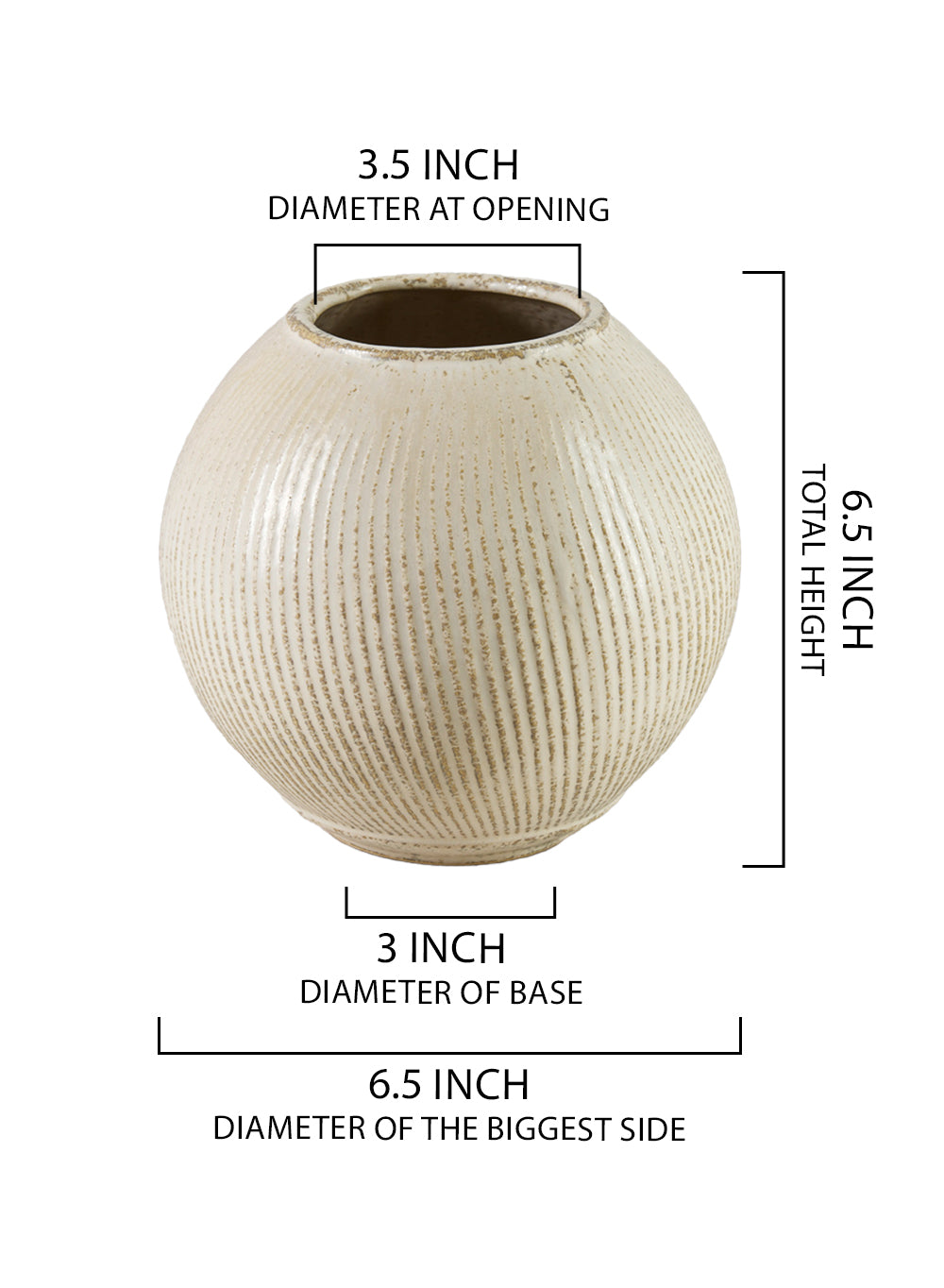 Decorative Fishbowl Vase - Elegant Ceramic Bowl for Floral Arrangements, Ideal for Home and Event Decor.