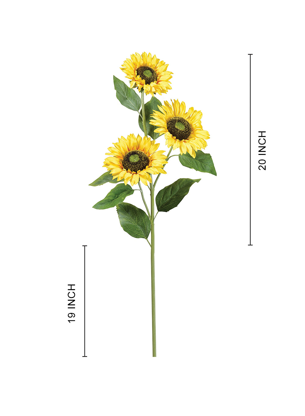 Artificial Sunflower Stems, 39" Tall, Pack of 12