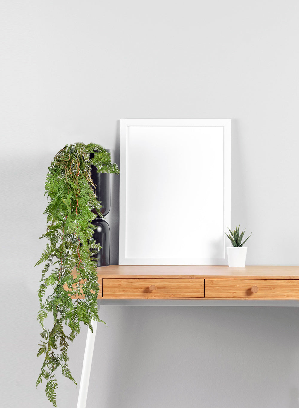 Pack of 12, 44" Artificial Hanging Fern Plant