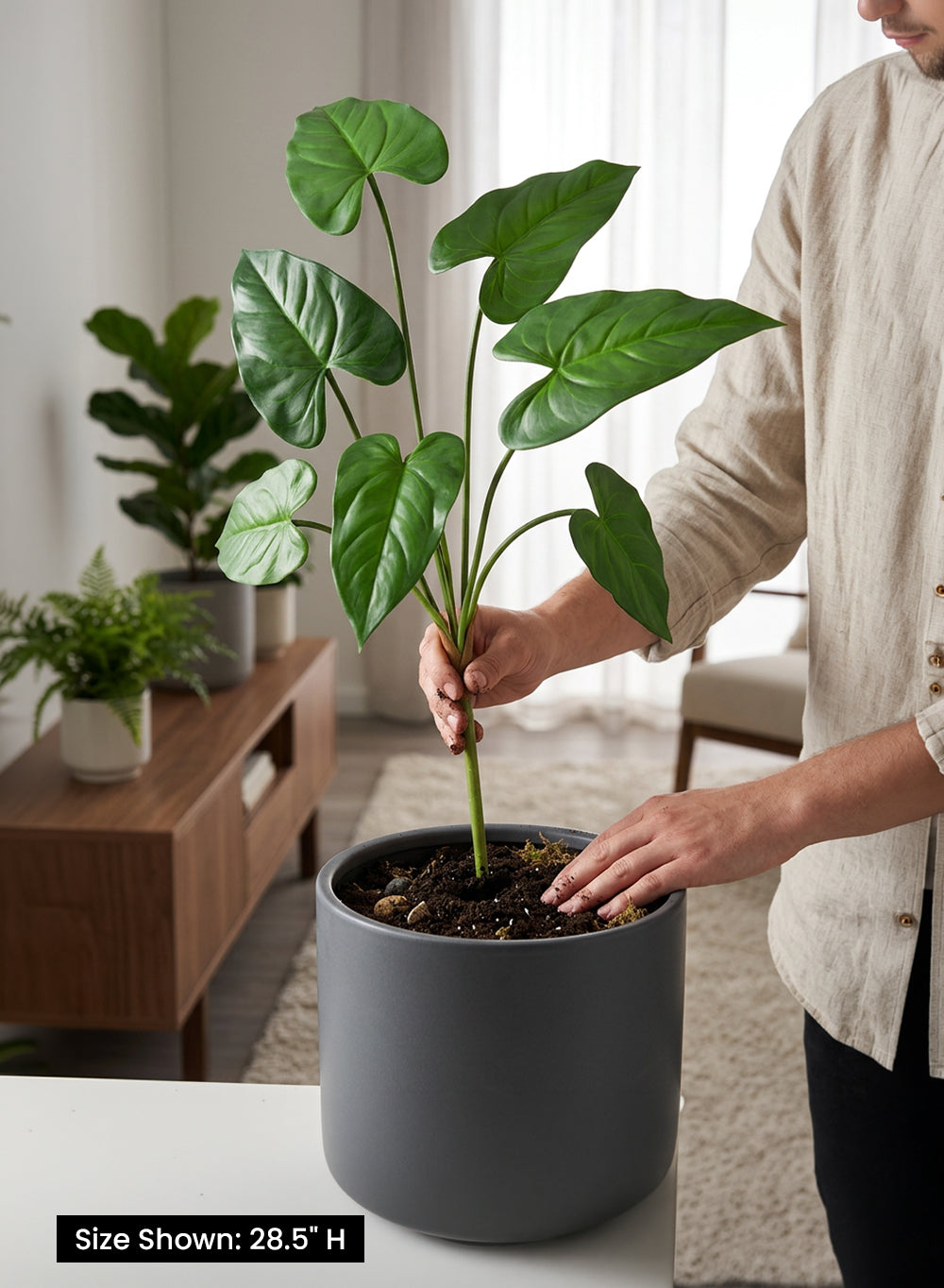 Artificial Tropical Leaf Spray Stems, 28.5" Tall, Pack of 12