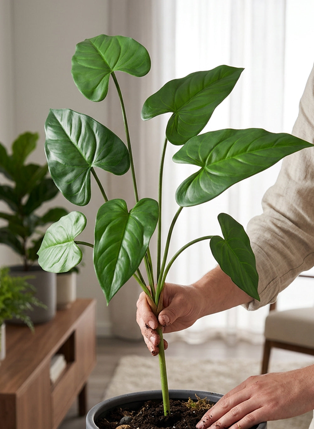 Artificial Tropical Leaf Spray Stems, 28.5" Tall, Pack of 12