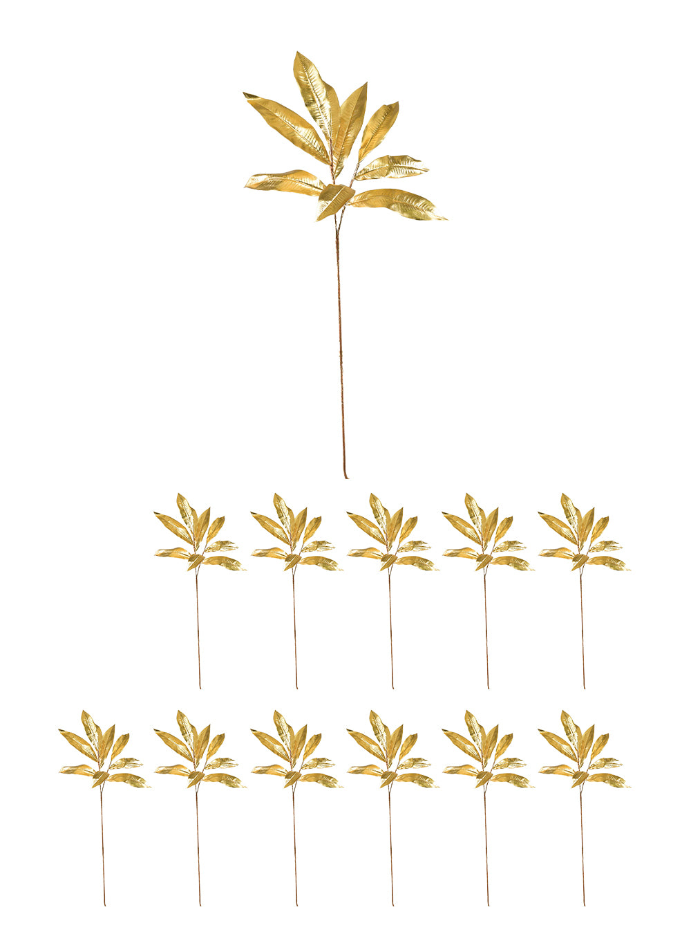 35" Gold Magnolia Leaf Spray Stems, Pack of 12