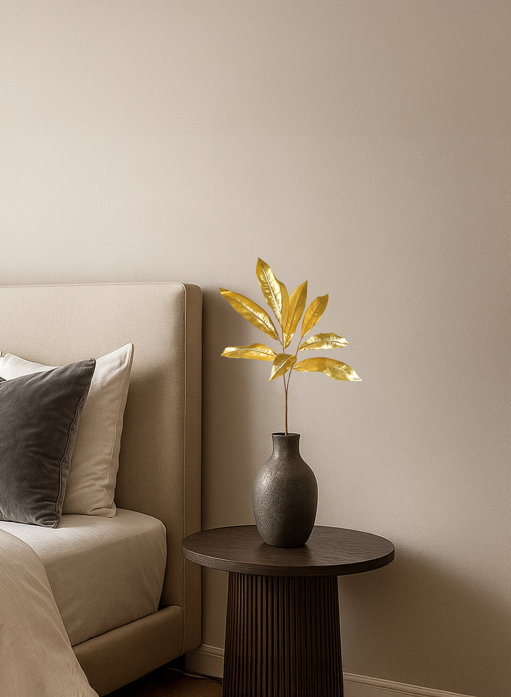 35" Gold Magnolia Leaf Spray Stems, Pack of 12