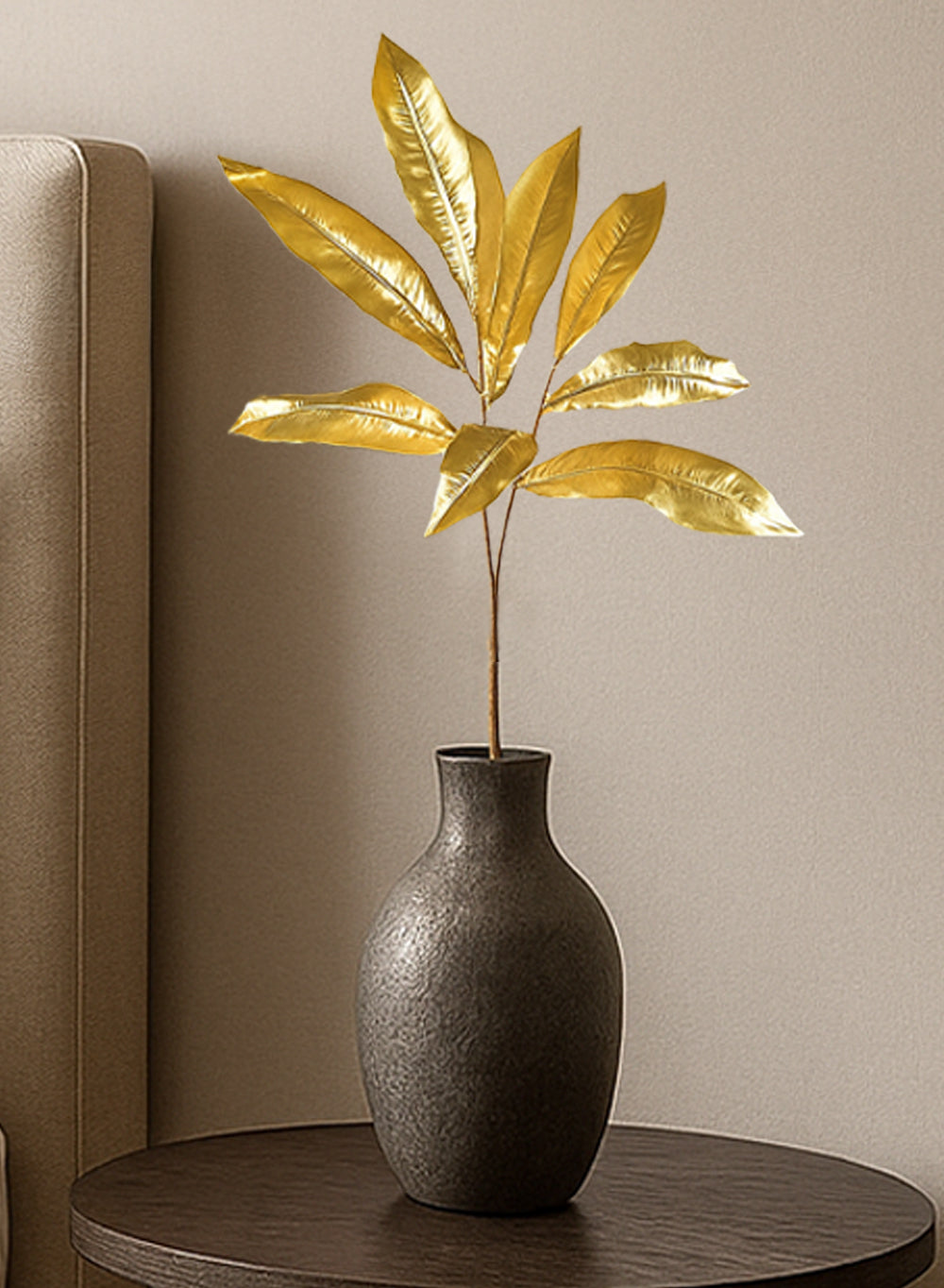 35" Gold Magnolia Leaf Spray Stems, Pack of 12