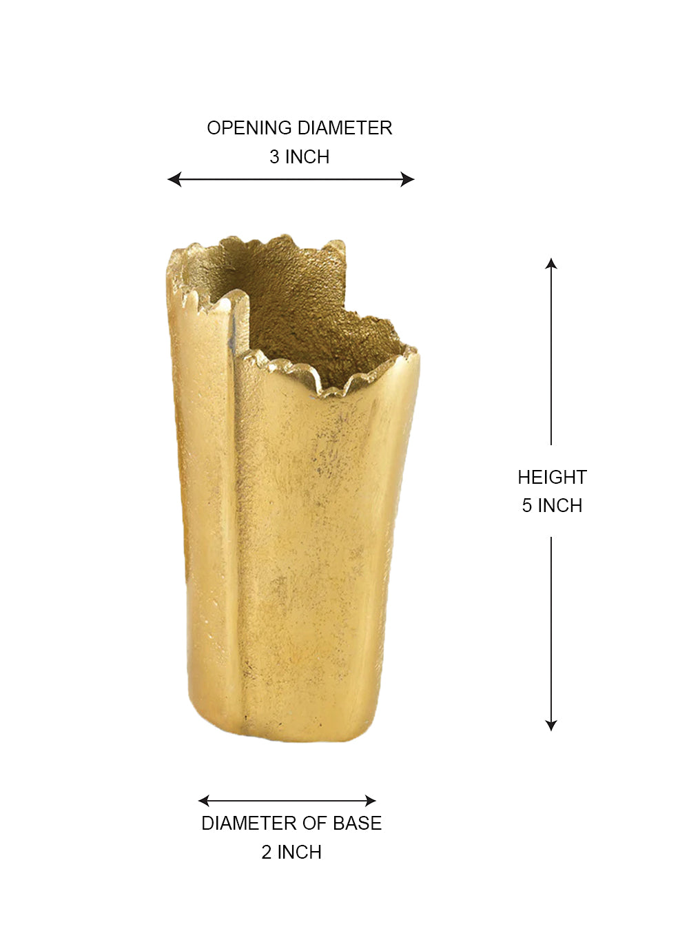 Aurum Crest Aluminum Vase – Available in Two Sizes