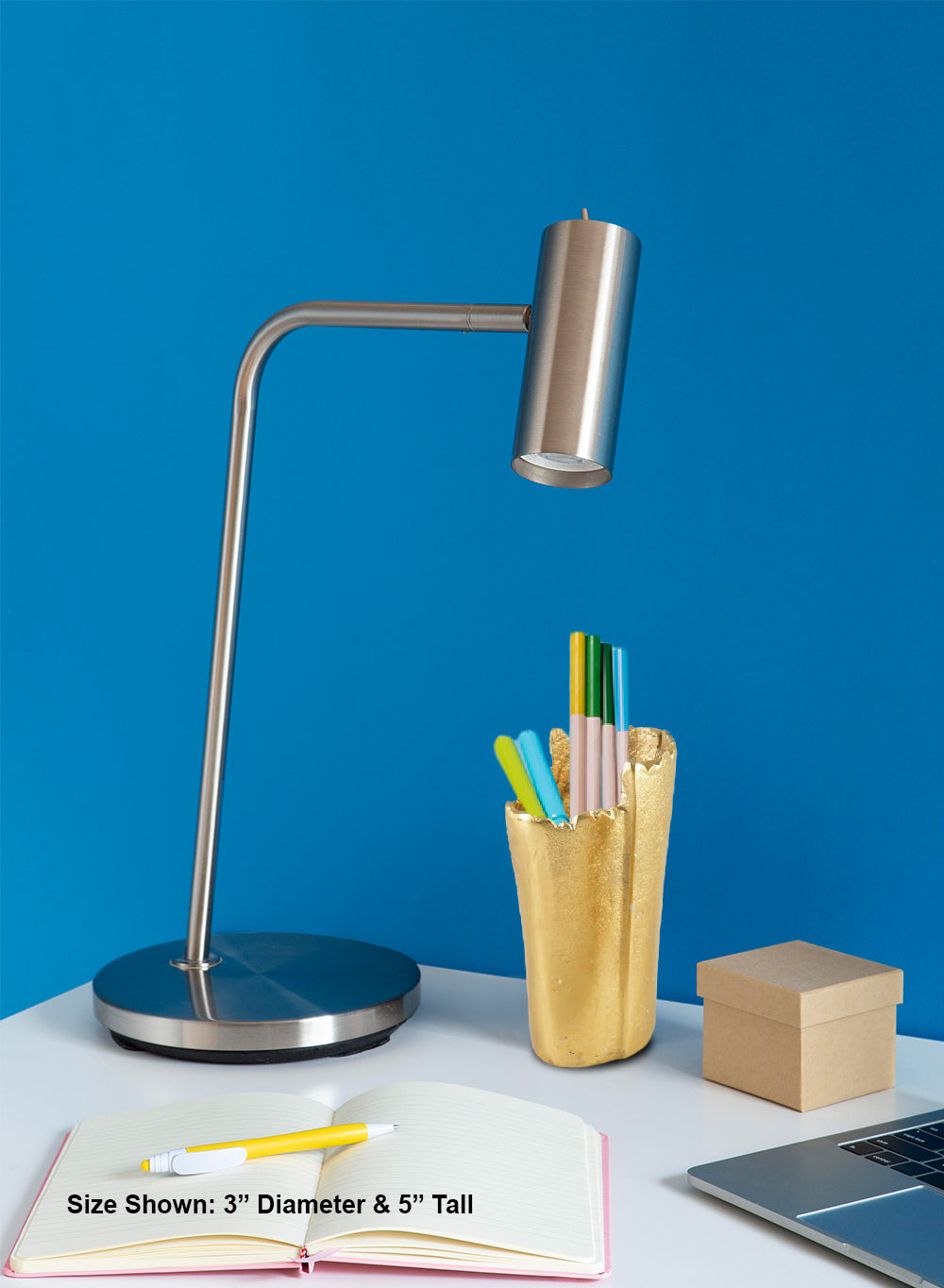 Aurum Crest Aluminum Vase – Available in Two Sizes