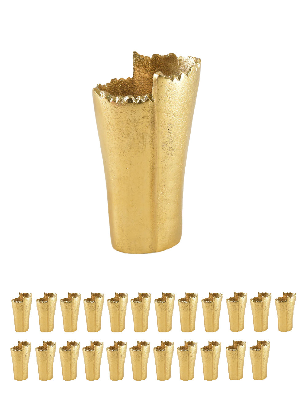 Aurum Crest Aluminum Vase – Available in Two Sizes