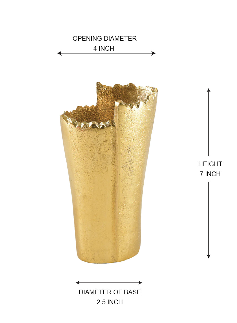 Aurum Crest Aluminum Vase – Available in Two Sizes