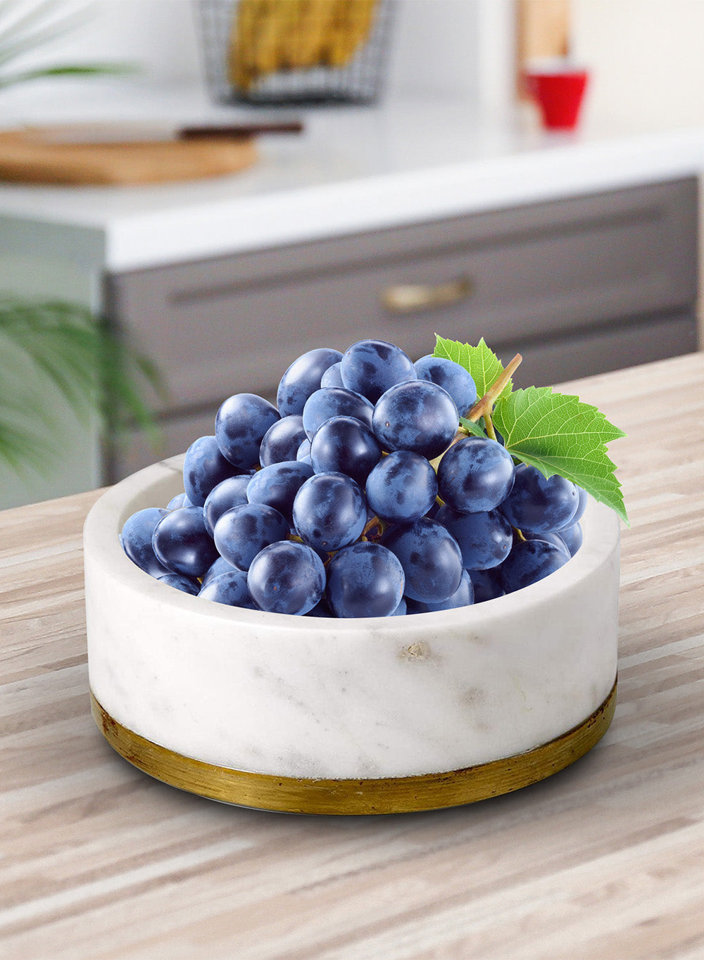 White Marble Collection, Bowl, Vase, Tray and Candle Holder