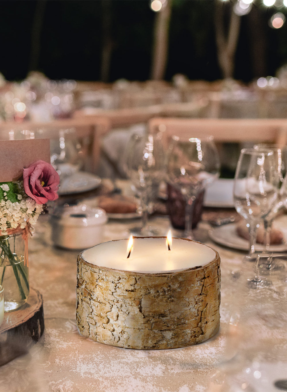Birch Bark Candle Collection