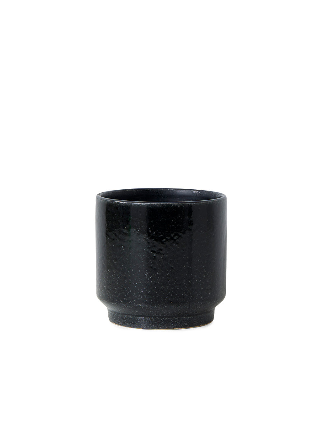 Glossy Black Ceramic Bowl Vase, Available in 3 Sizes