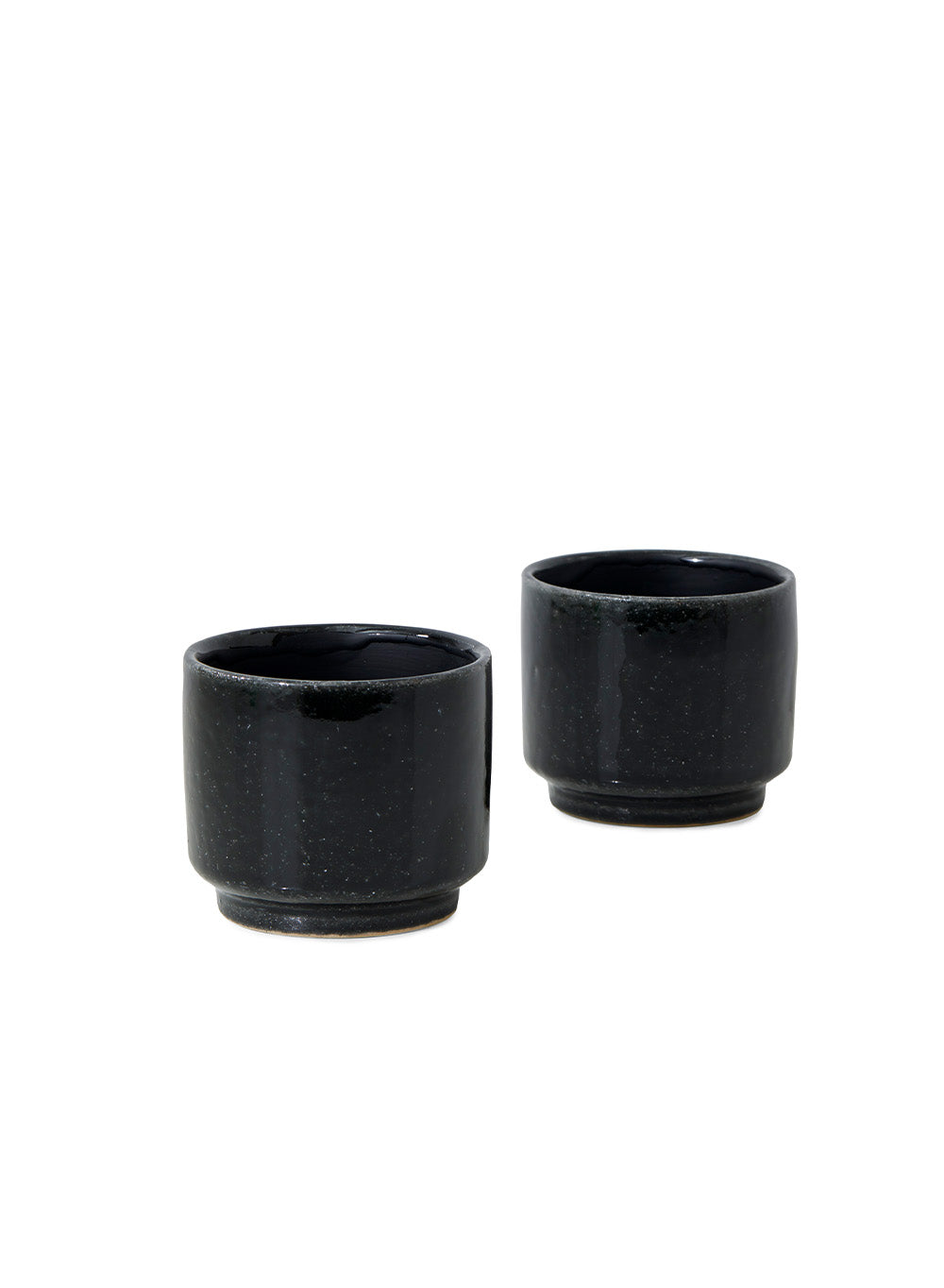 Glossy Black Ceramic Bowl Vase, Available in 3 Sizes