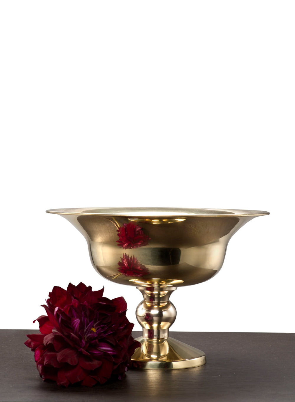 Polished Brass Urn, 10" Diameter & 7" Tall