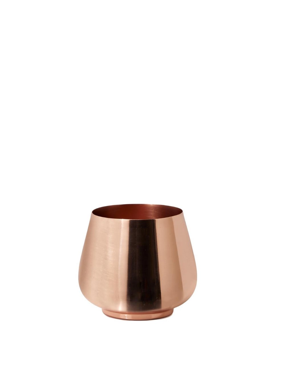 Copper Plated Mini Egg Pot Vase, 3.5" Tall & 3.5" Diameter
