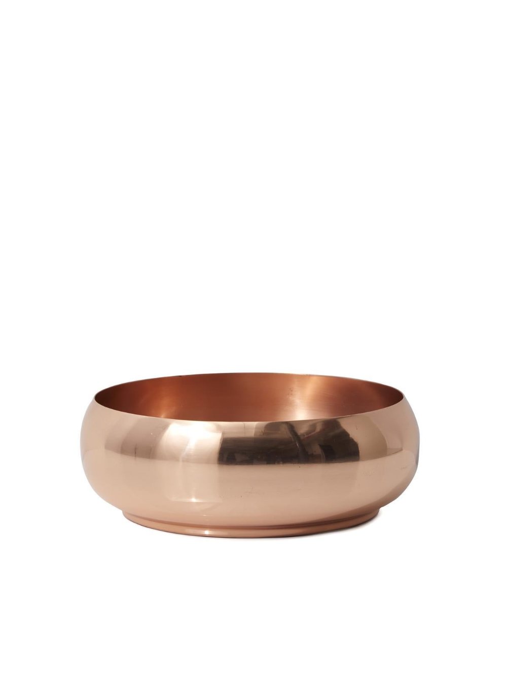 Decorative Shallow Copper Plated Bowl, 7" Diameter & 2.75" Tall
