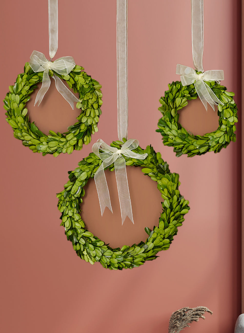 Preserved Boxwood Wreaths & Garland, In Various Sizes
