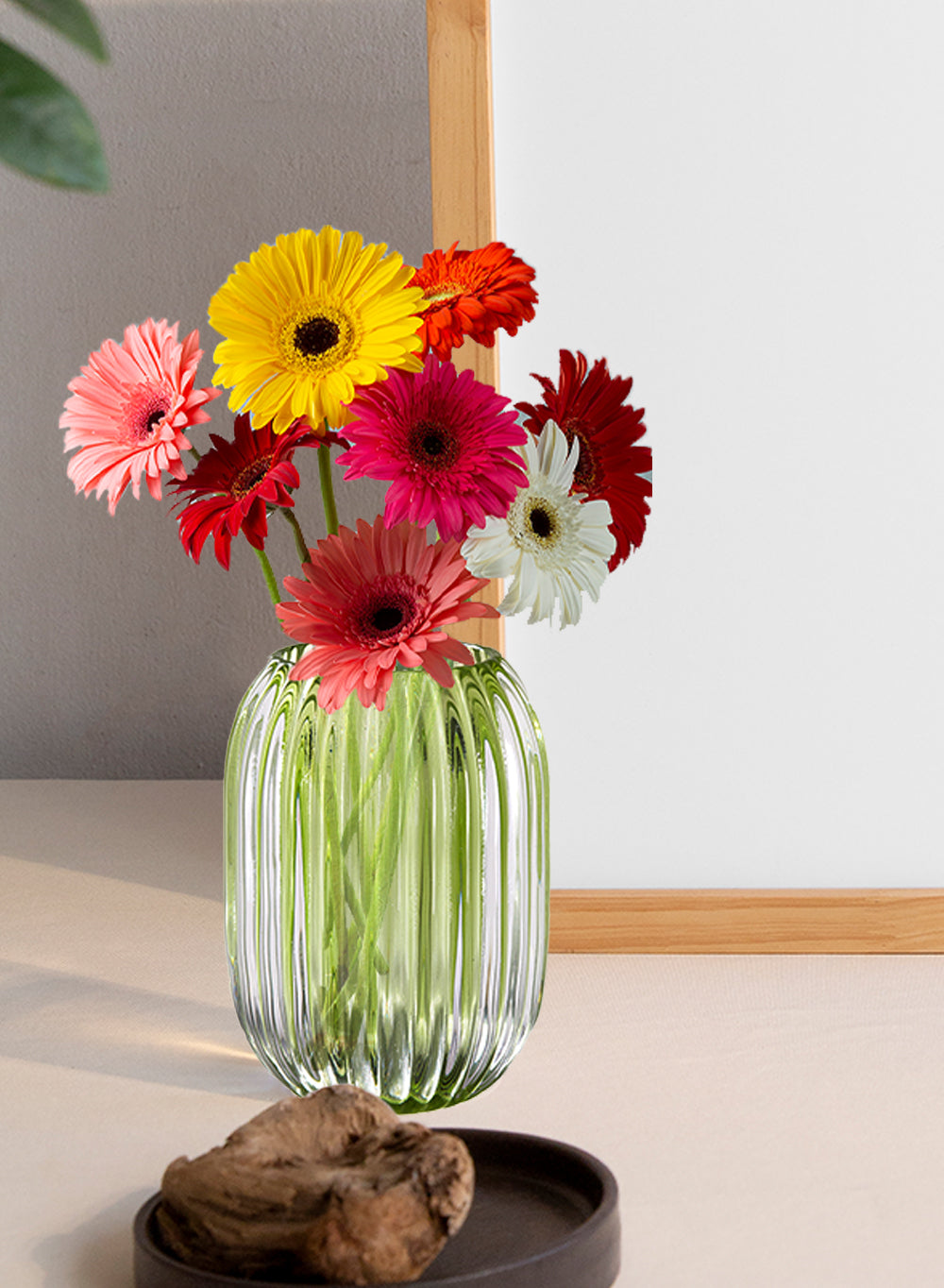 5" Ribbed Optical Glass Votive Holder, in 3 Colors