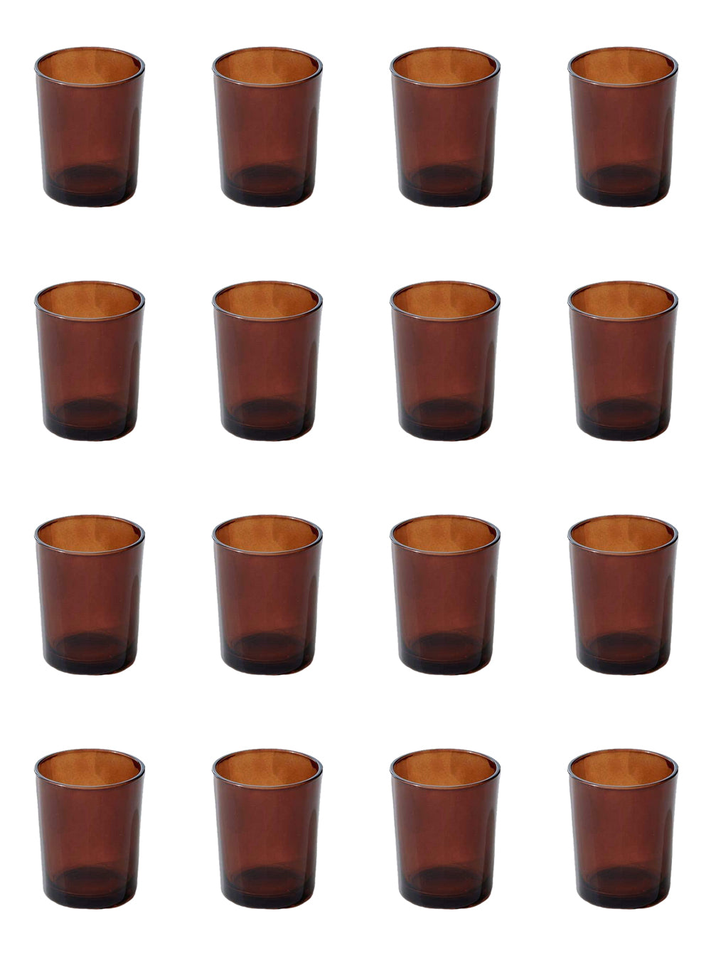 Serene Spaces Living Set of 96 Glass Votive Candle Holders, Ideal Restaurant Tables, Aromatherapy, 6 Colors Available