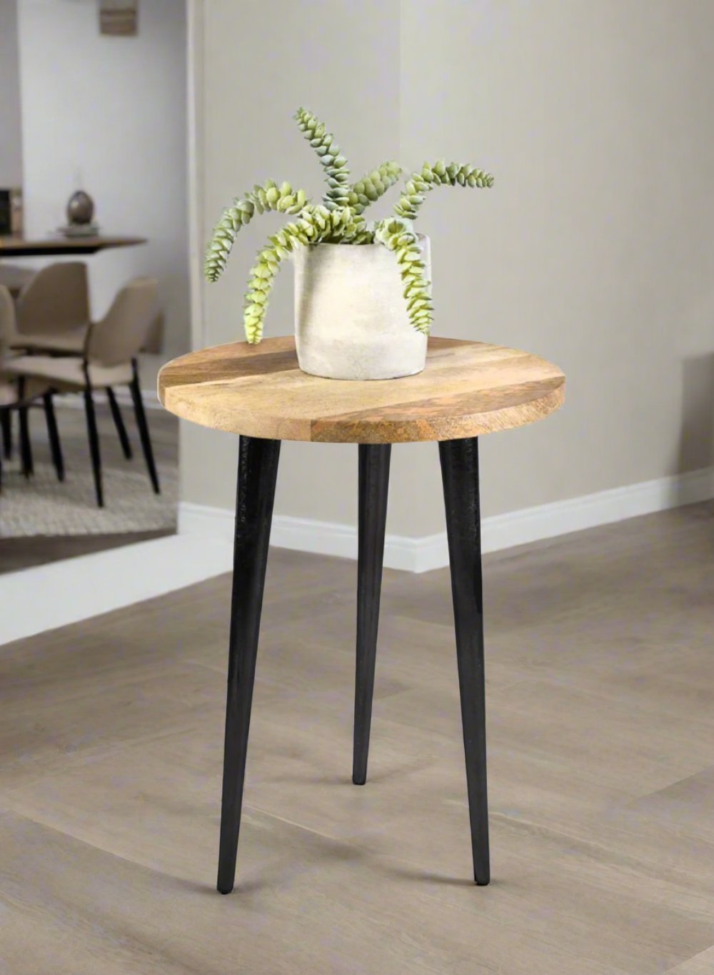 Small Wooden Table, Natural Wood in 2 Sizes