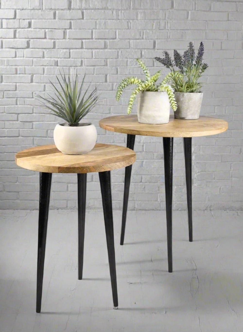 Small Wooden Table, Natural Wood in 2 Sizes