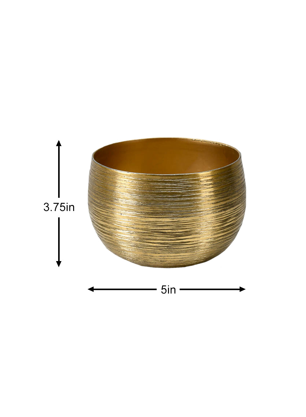 Gold Aluminum Bowl, Sold Individually & Set of 12