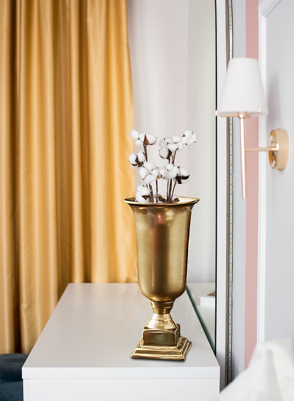 Gold Pedestal Urn Vase and Bowl Collection